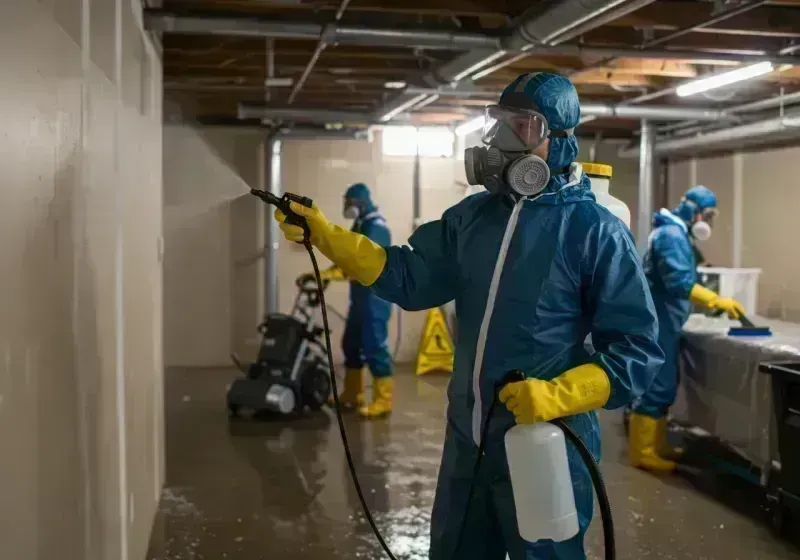 Basement Sanitization and Antimicrobial Treatment process in Merrydale, LA